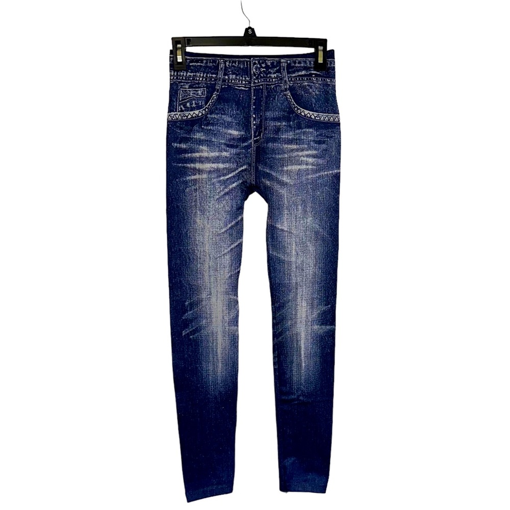 Chances R denim printed leggings girls, L/XL